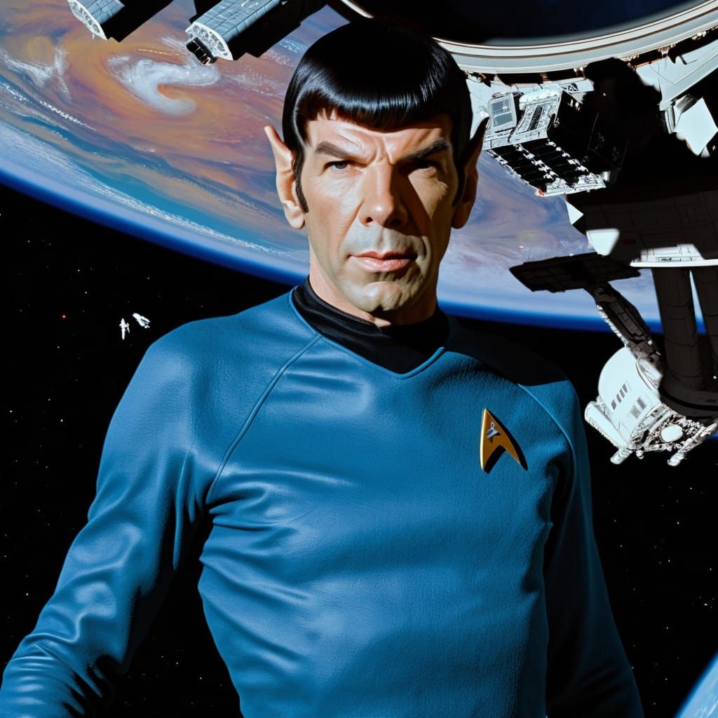 Spock in Space - Vulcan Ambassador in Cosmic Expanse