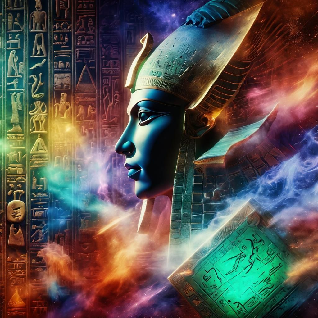Thoth with Emerald Tablet in Egypt