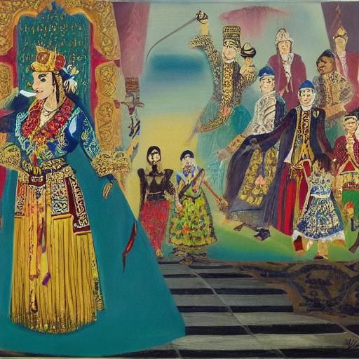 Surreal Palace Night Banquet in Dali Style