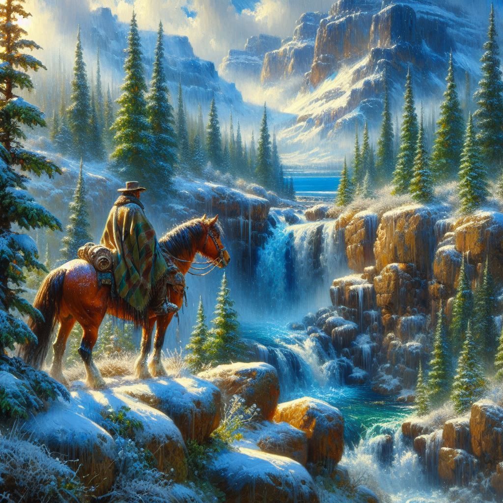 The winter waterfall