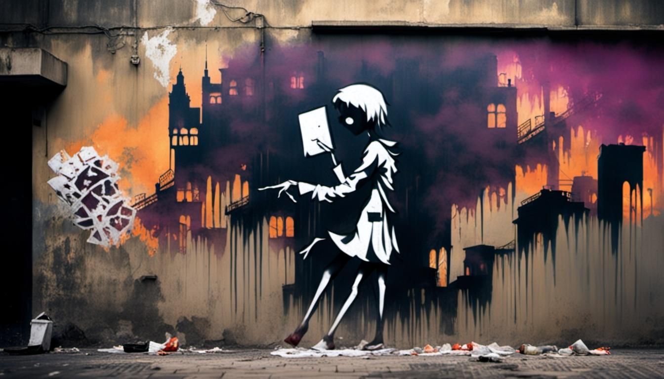 creepy graffiti from a mad mind.