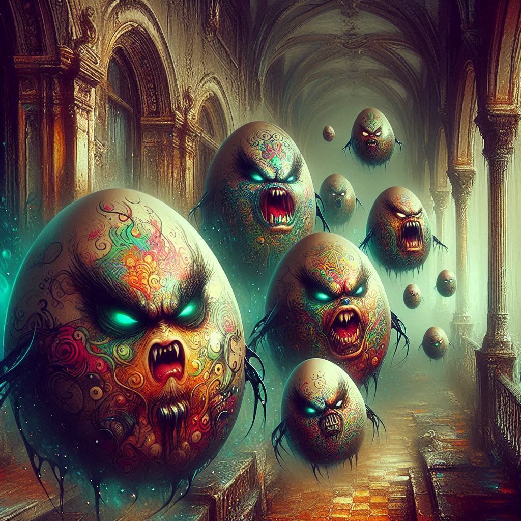 Goth Angry eggs ghosts