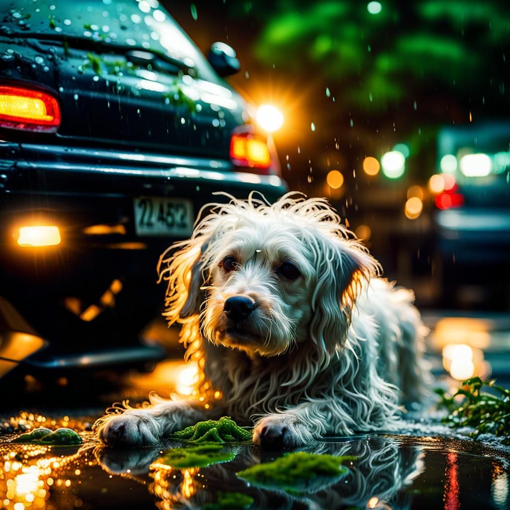 Portrait stray dog