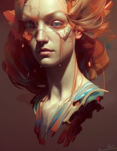 the most deformed hand ever, head and shoulders portrait, 8k resolution ...