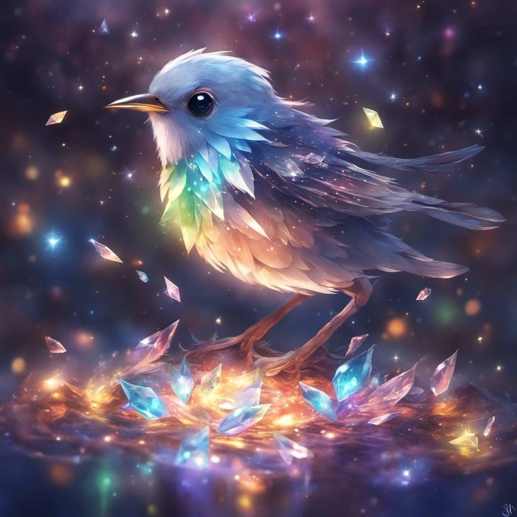 Crystal bird - AI Generated Artwork - NightCafe Creator