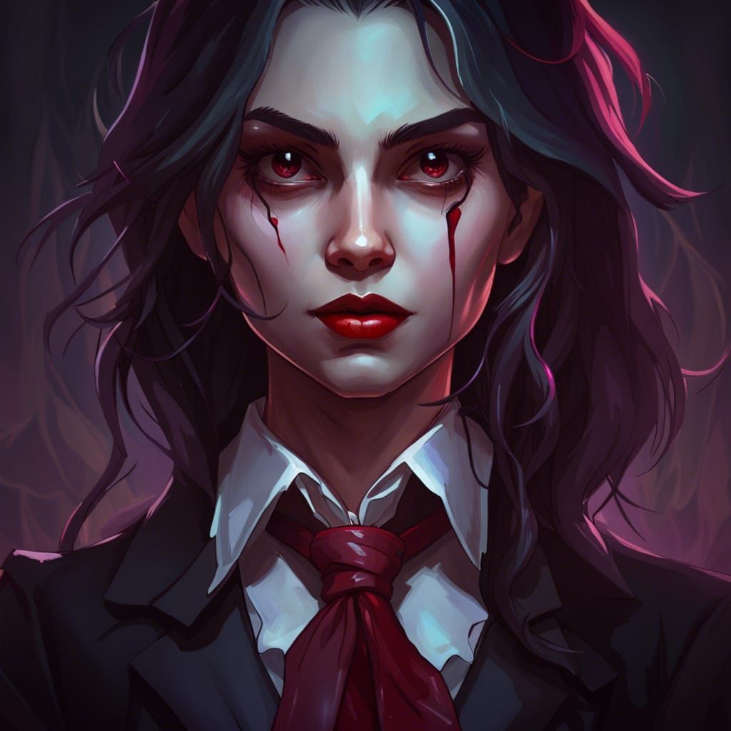 Beautiful vampire girl ️🖤 - AI Generated Artwork - NightCafe Creator