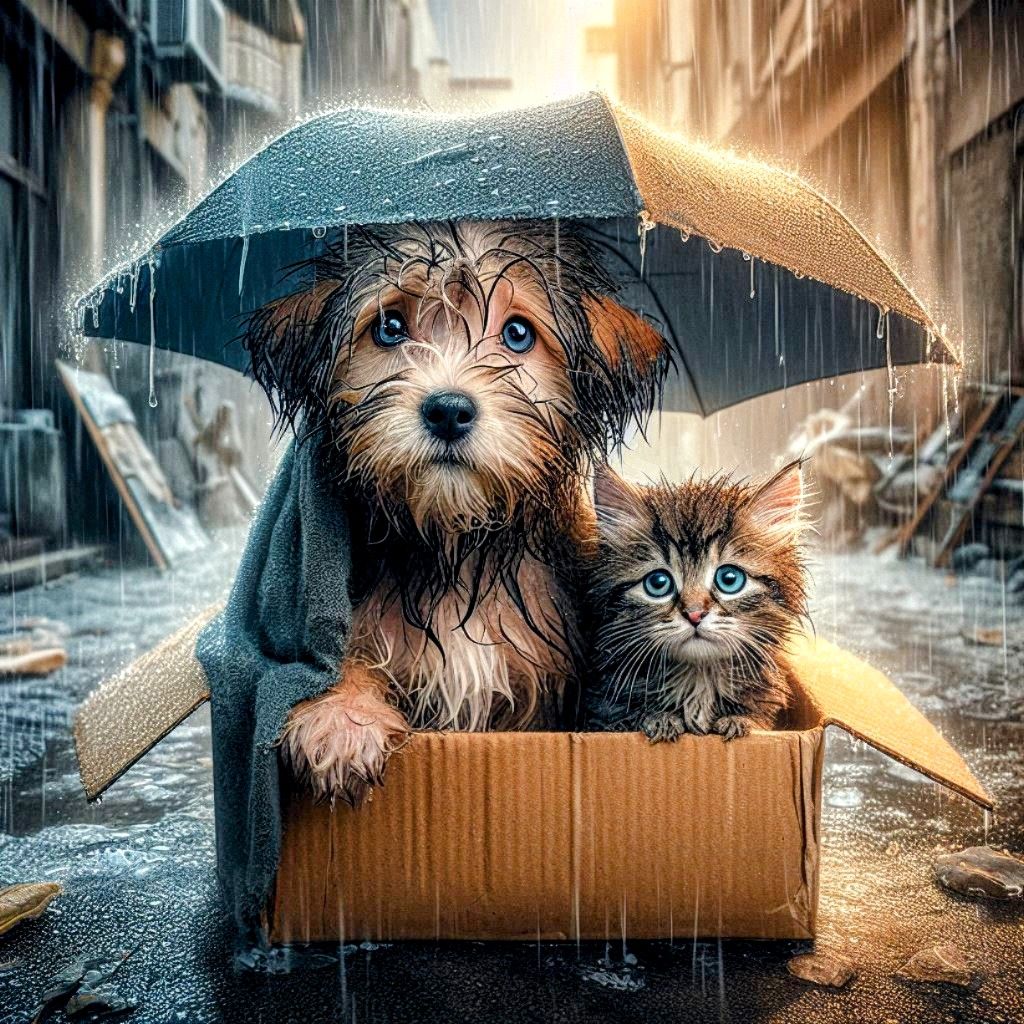 In the rain