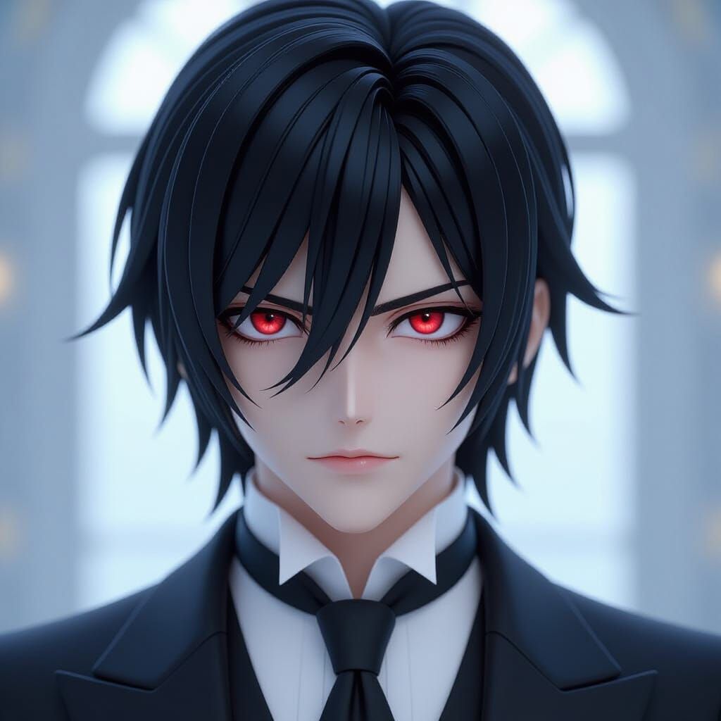Sebastian Michaelis in Dreamy 3D Anime Style