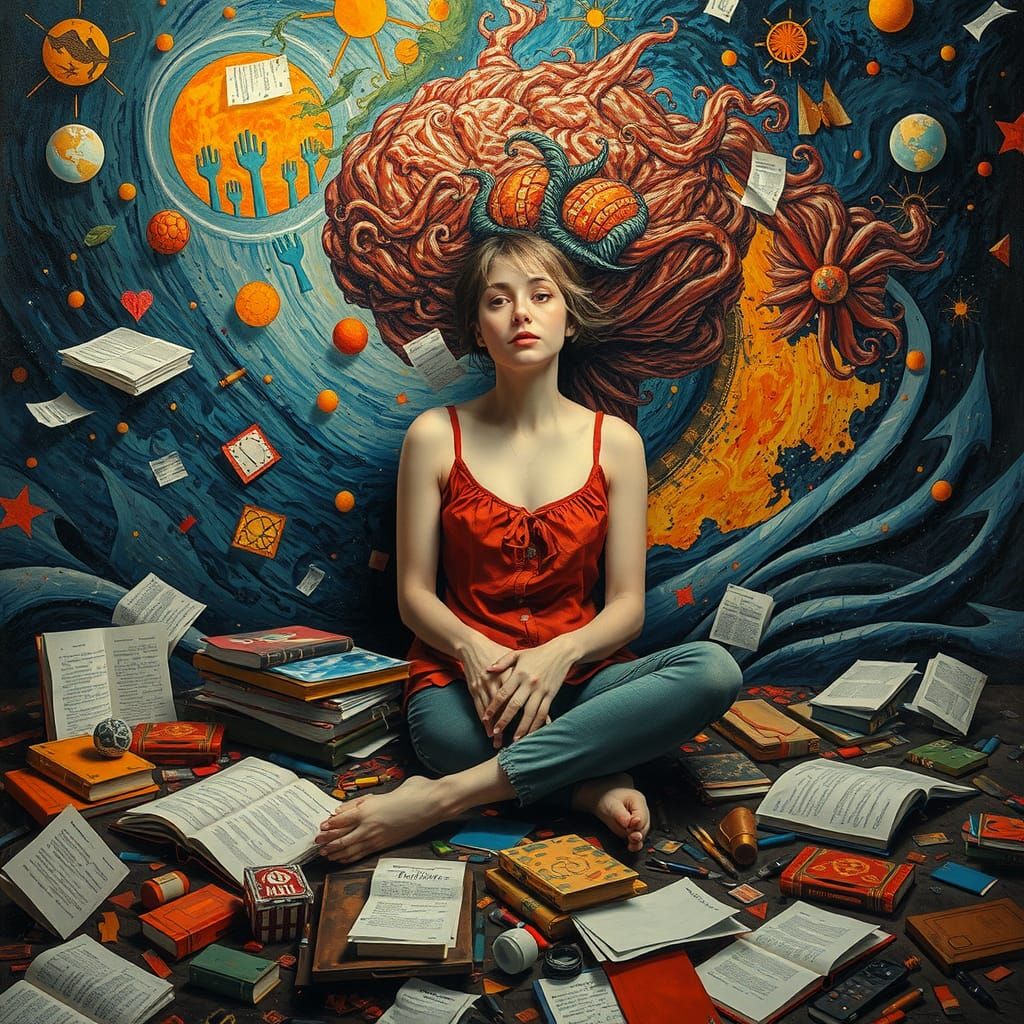 Living with the absolute chaos inside my head exploding.