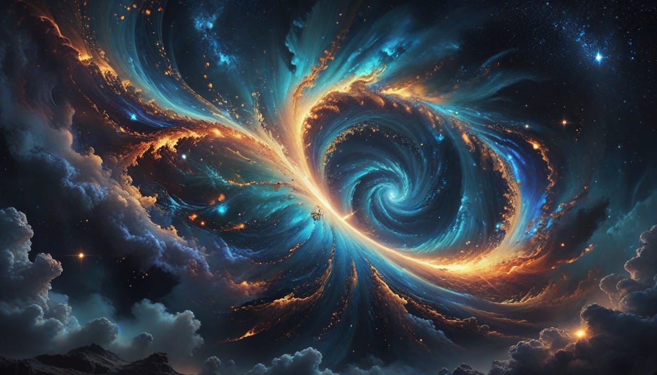 Cosmic Dreamscape in Vibrant, Heavenly Colors
