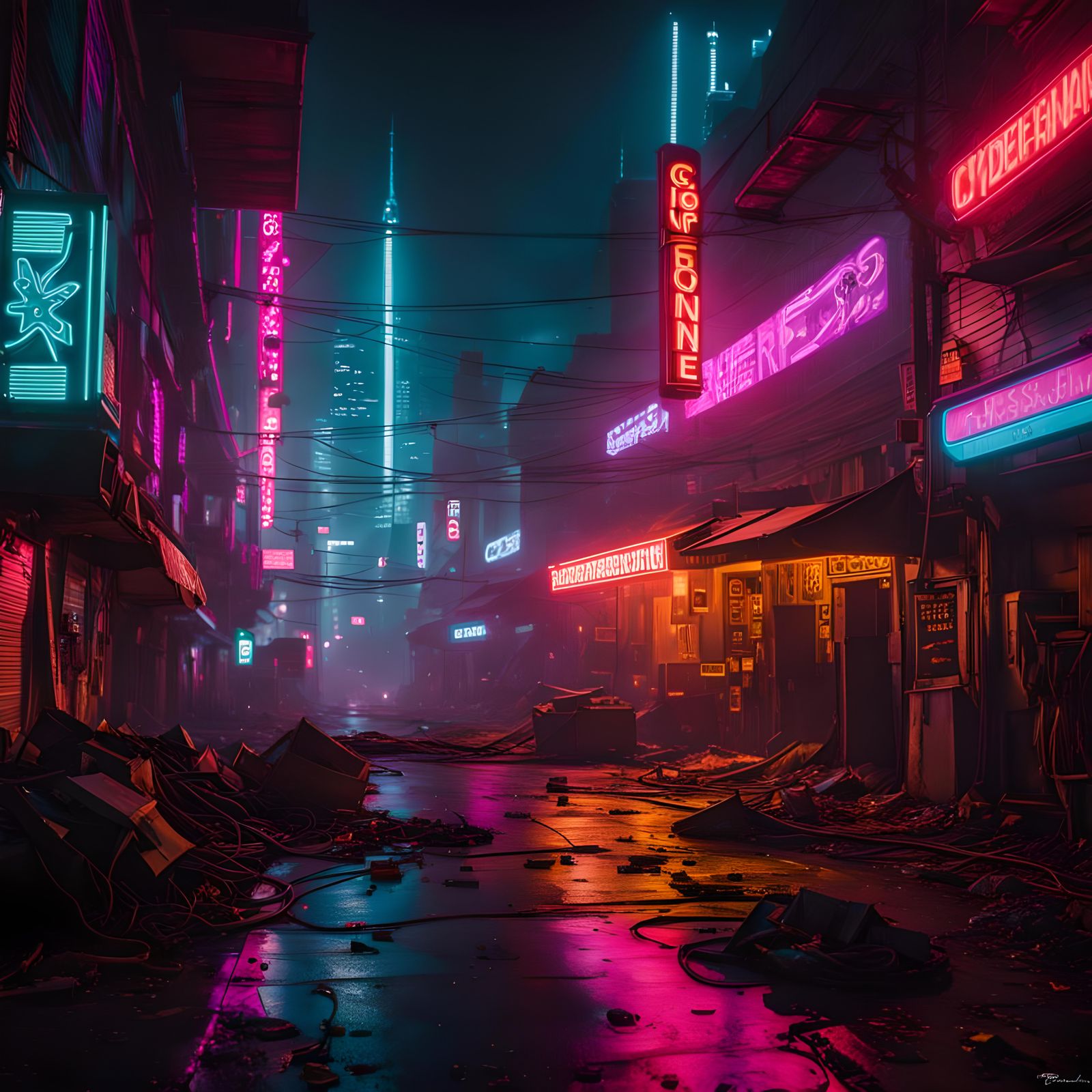 Dystopia glimmer - AI Generated Artwork - NightCafe Creator