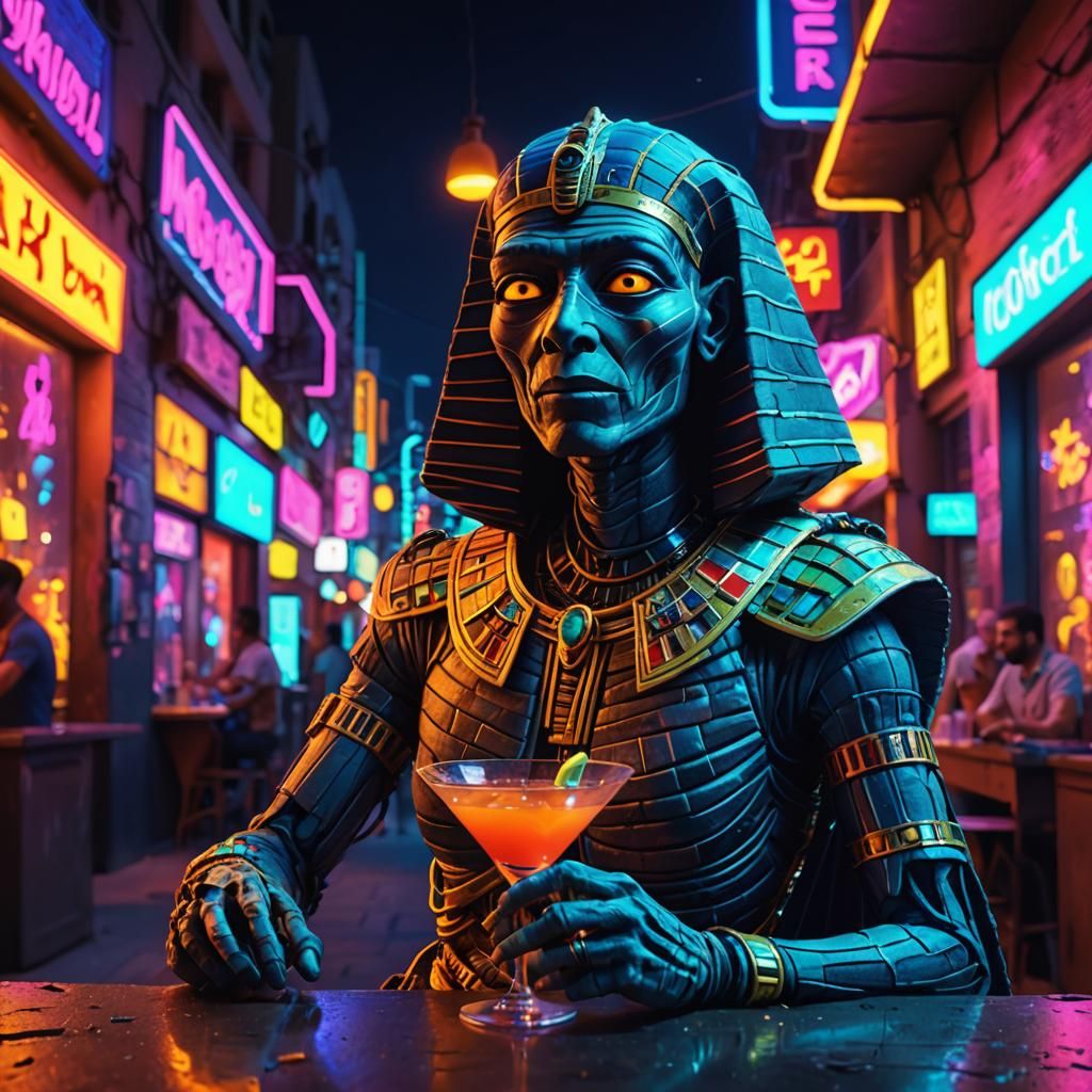 mummy with night life  by @fineluart