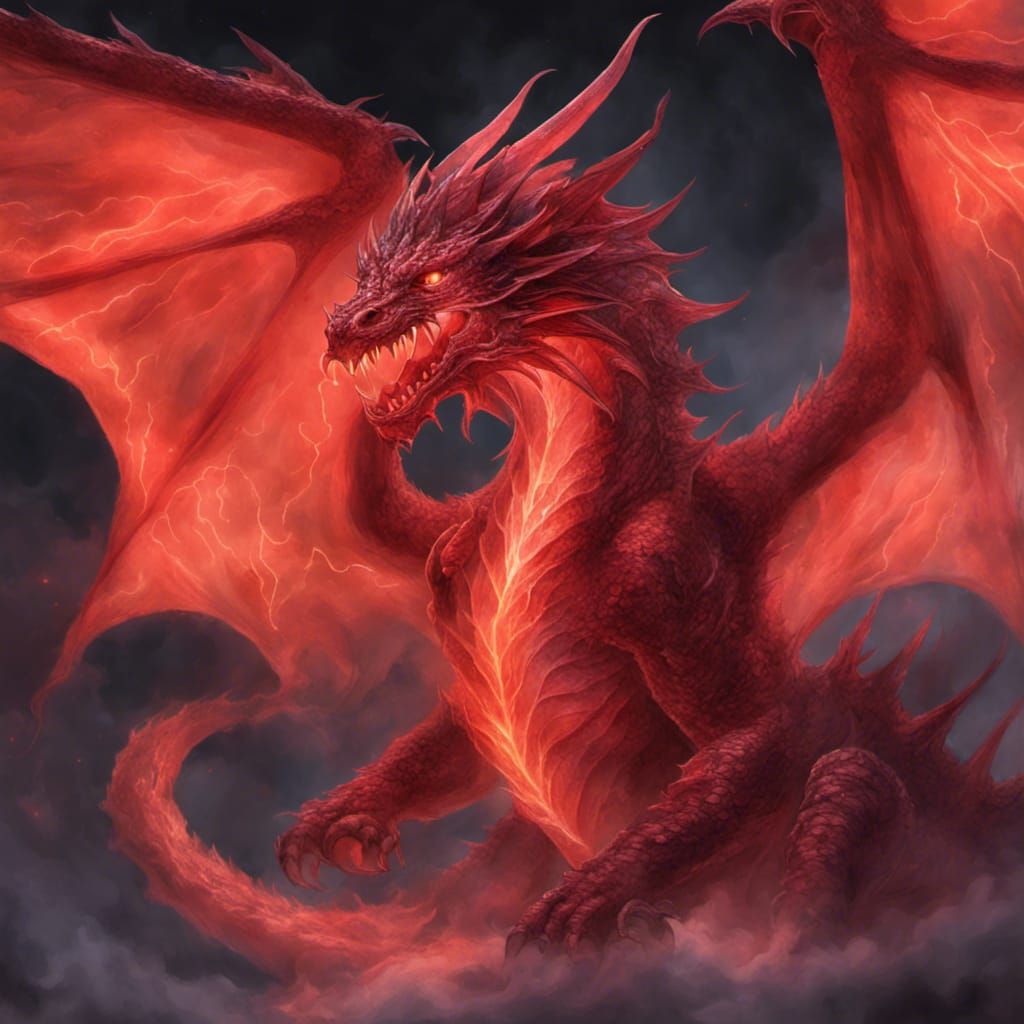 Red Dragonflight - AI Generated Artwork - NightCafe Creator