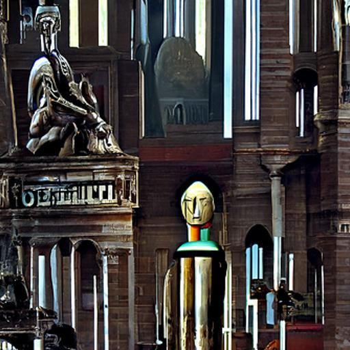 Giorgio De Chirico Sculptures and metaphysical basilica