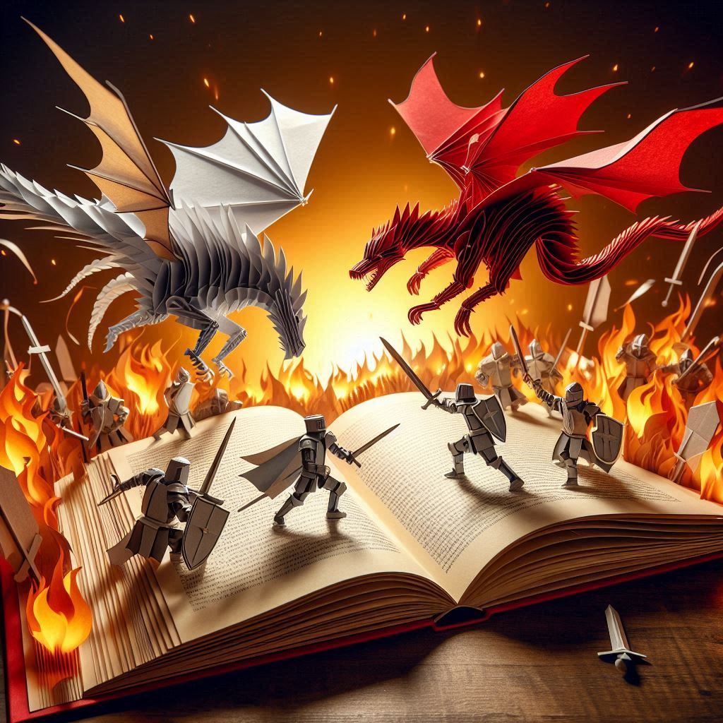 "Cardstock Clash": Paper heroes, epic battle.