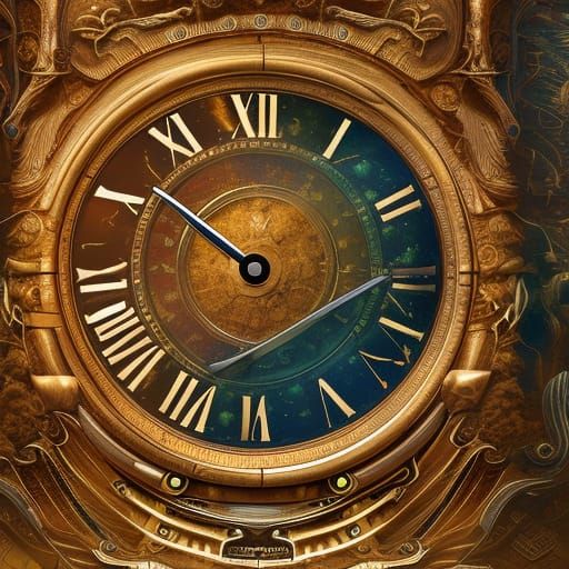 Paradoxal Universal time clock AI Generated Artwork NightCafe Creator