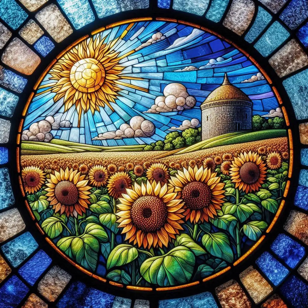 Sunflower Stained Glass