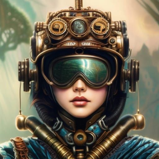 Steampunk Pilot - Ai Generated Artwork - Nightcafe Creator