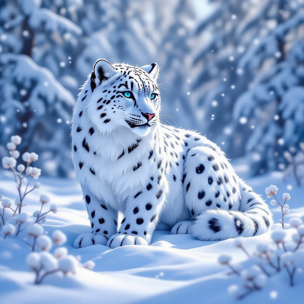 Snow leopard   by @Cocoa_candy