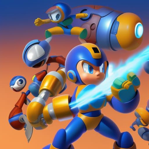 Mega Man & Friends - AI Generated Artwork - NightCafe Creator