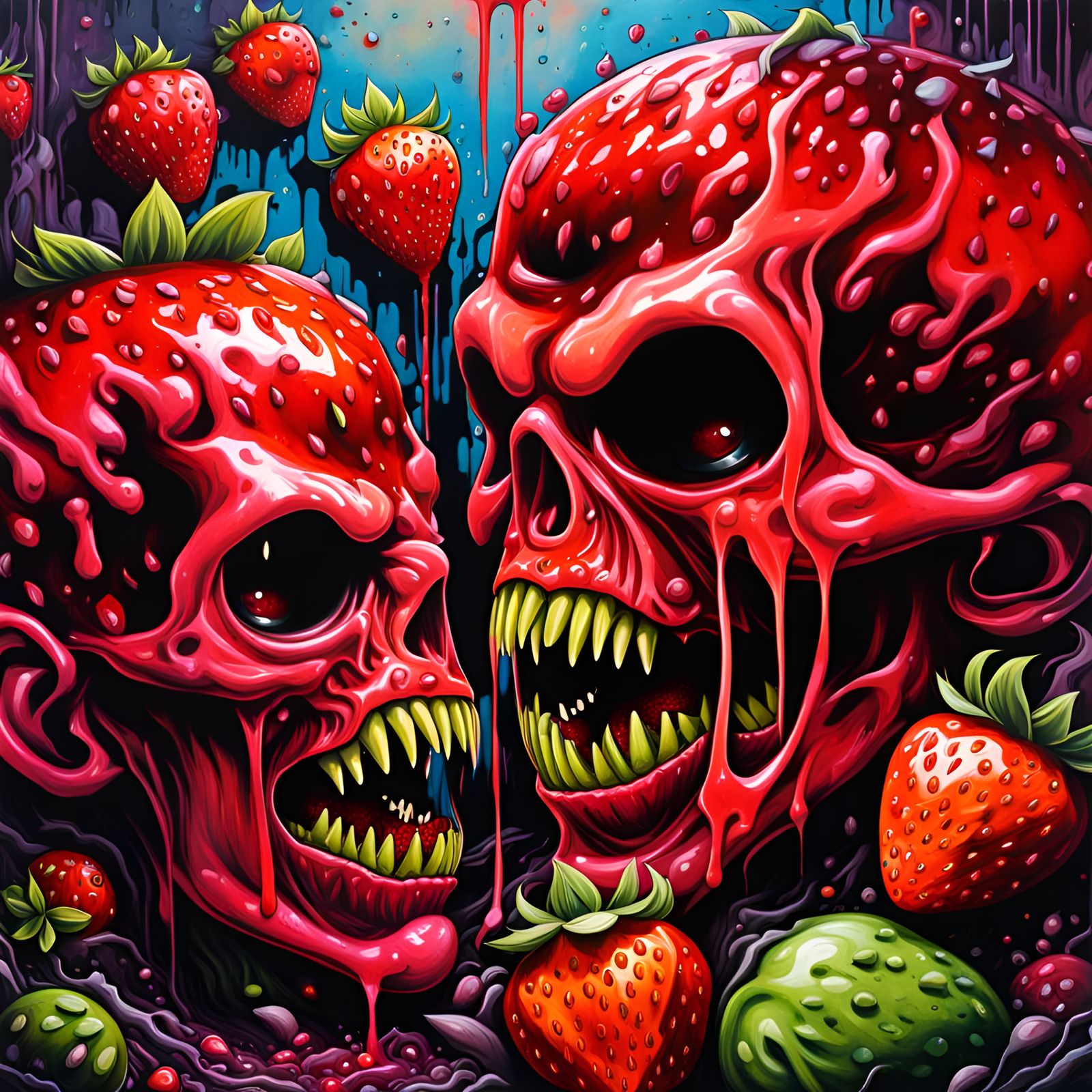Strawberry Zombies Invade!!  by @HeWhoCannotBeNamed 
