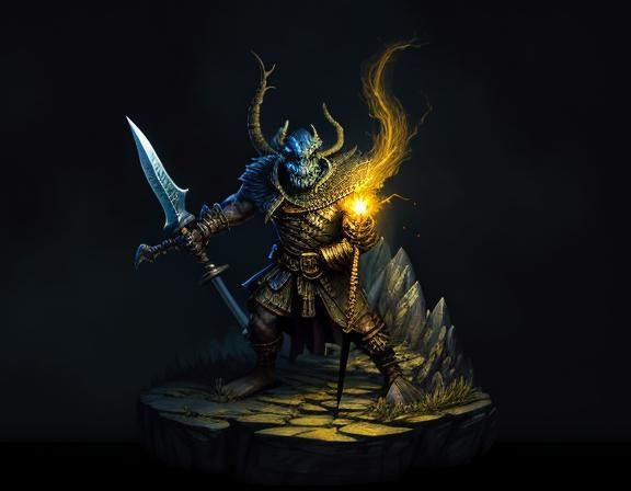 a goblin weilding in a small sword