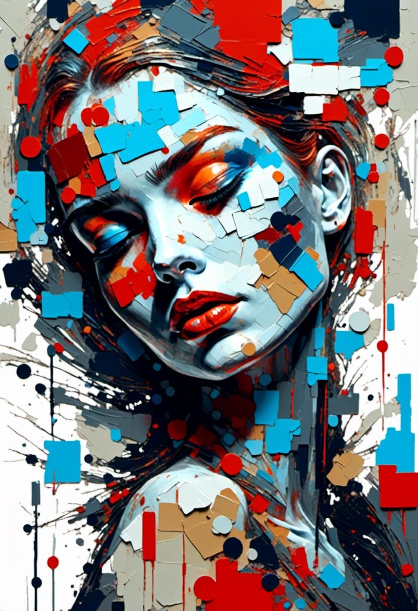 Fractal Baroque Sci-Fi Painting in Impasto Style