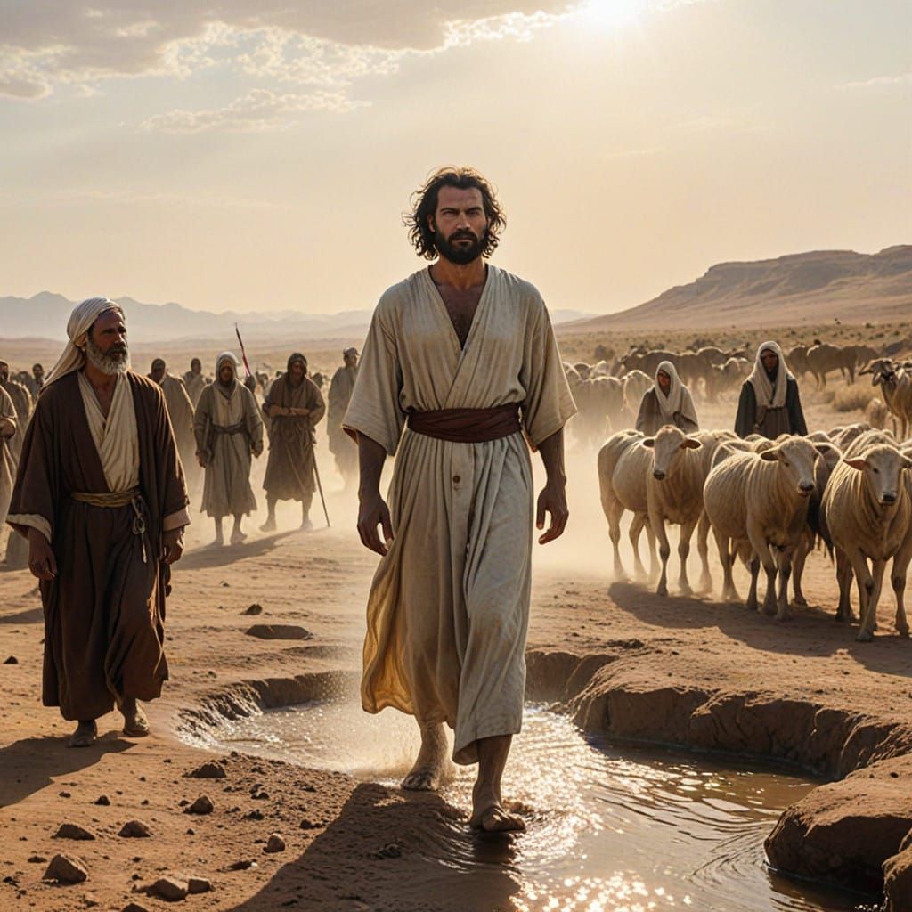 Moses in the Desert Oasis