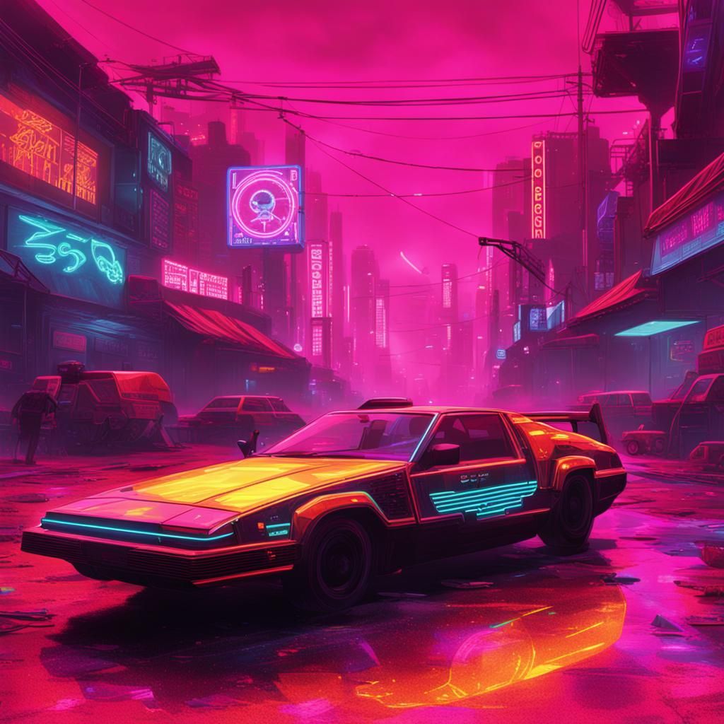 Holographic Childhood Memories in Cyberpunk Style