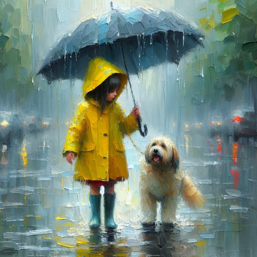 Rainy Dog Walk