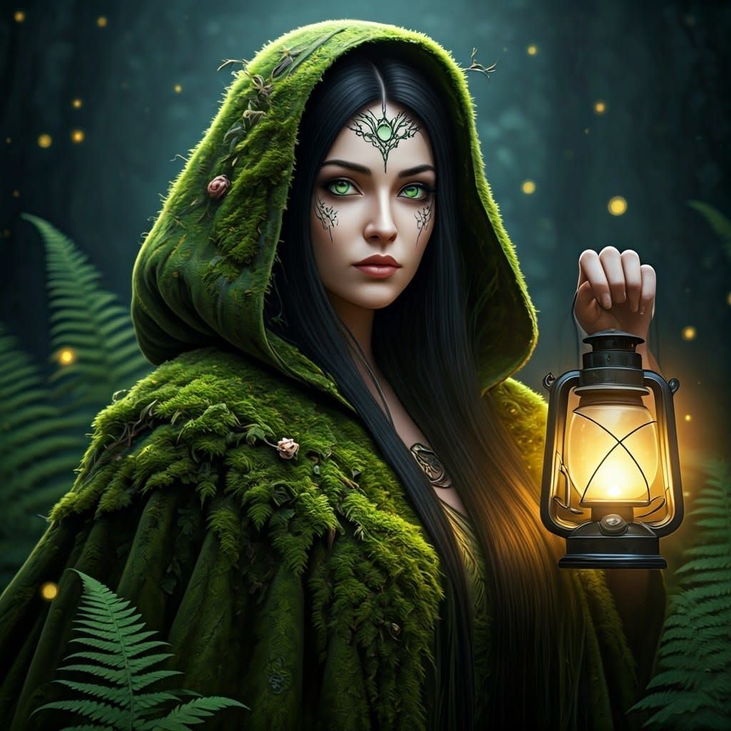 Serene Elf Maiden in Dreamy, Ethereal Style