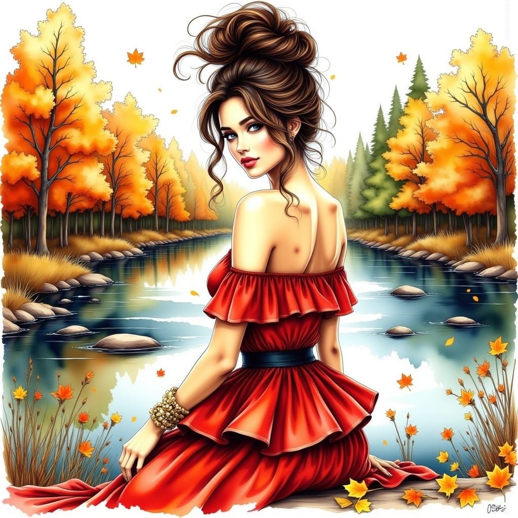 <lora:Ink illustration:1.0> 