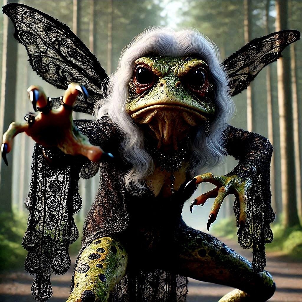 Angry frog fairy. Silliness