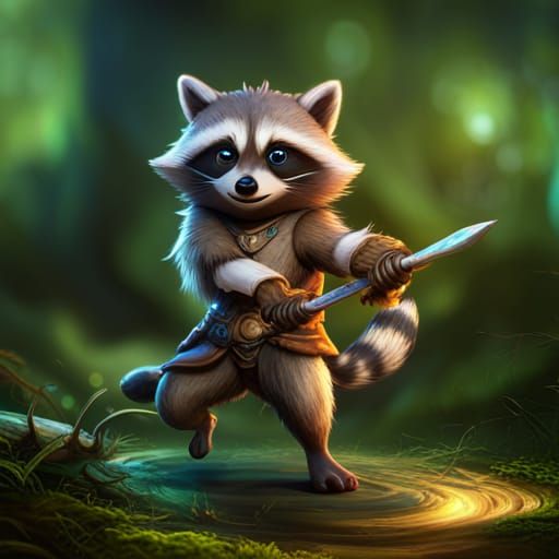 Racoon Warrior - AI Generated Artwork - NightCafe Creator