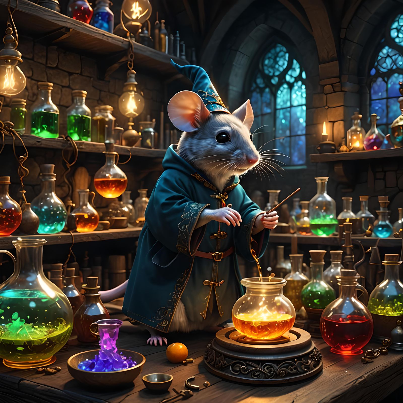 The Secret Potion Maker 🐁🍶  by @Kotori