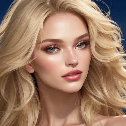 Glamour Photography: Blonde Model on Sunny Beach