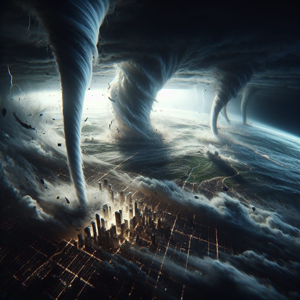 Dramatic Tornadic Storm Unleashes Fury on a Hyper-Detailed E...