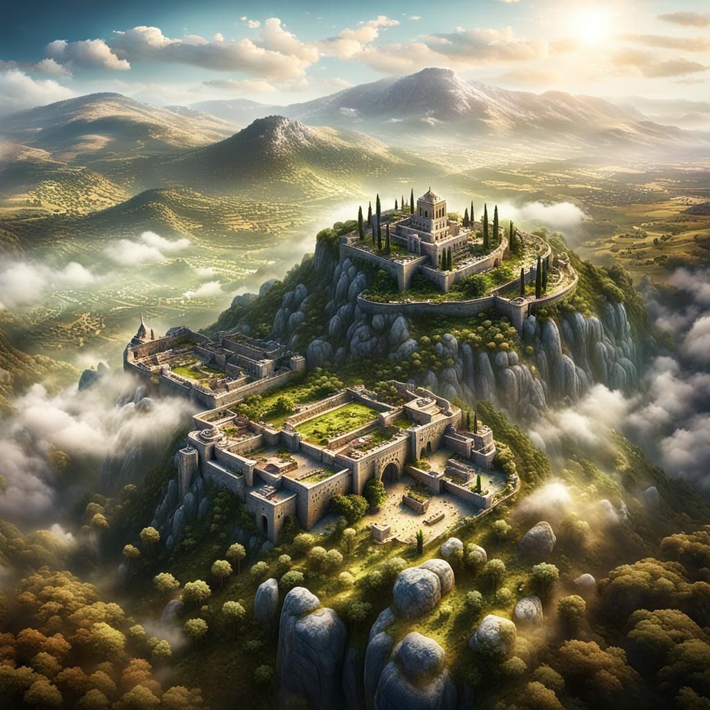 Cinematic Aerial View of Fantasy Israel Landscape