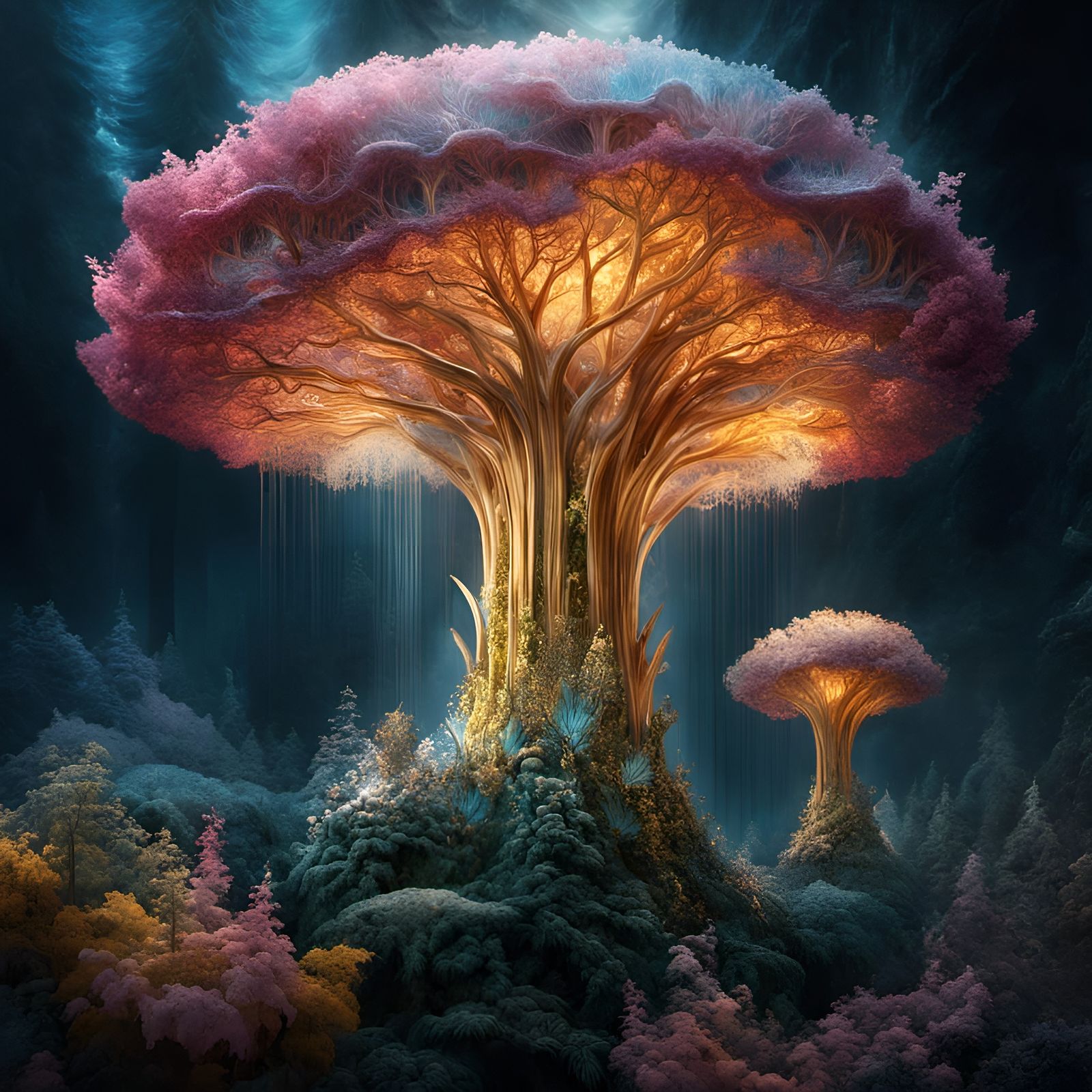 Elven Tree - AI Generated Artwork - NightCafe Creator