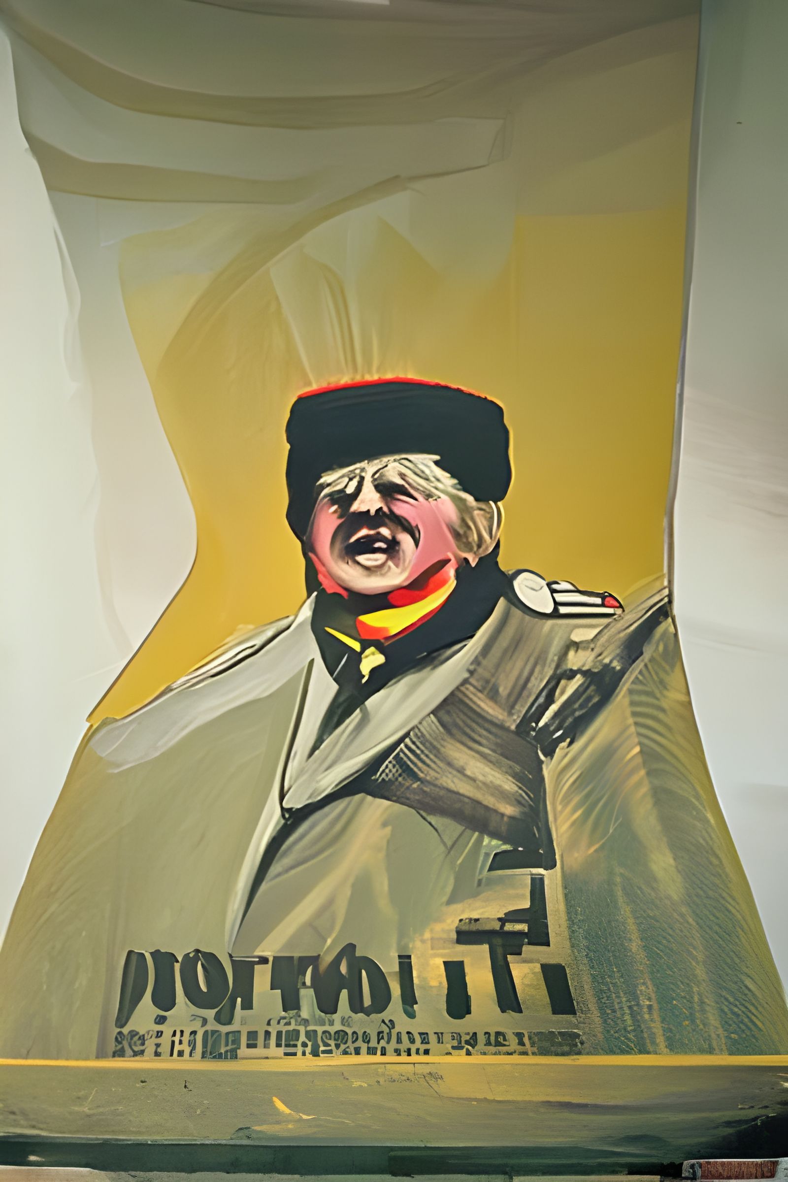 propaganda poster about dictator Boris Johnson