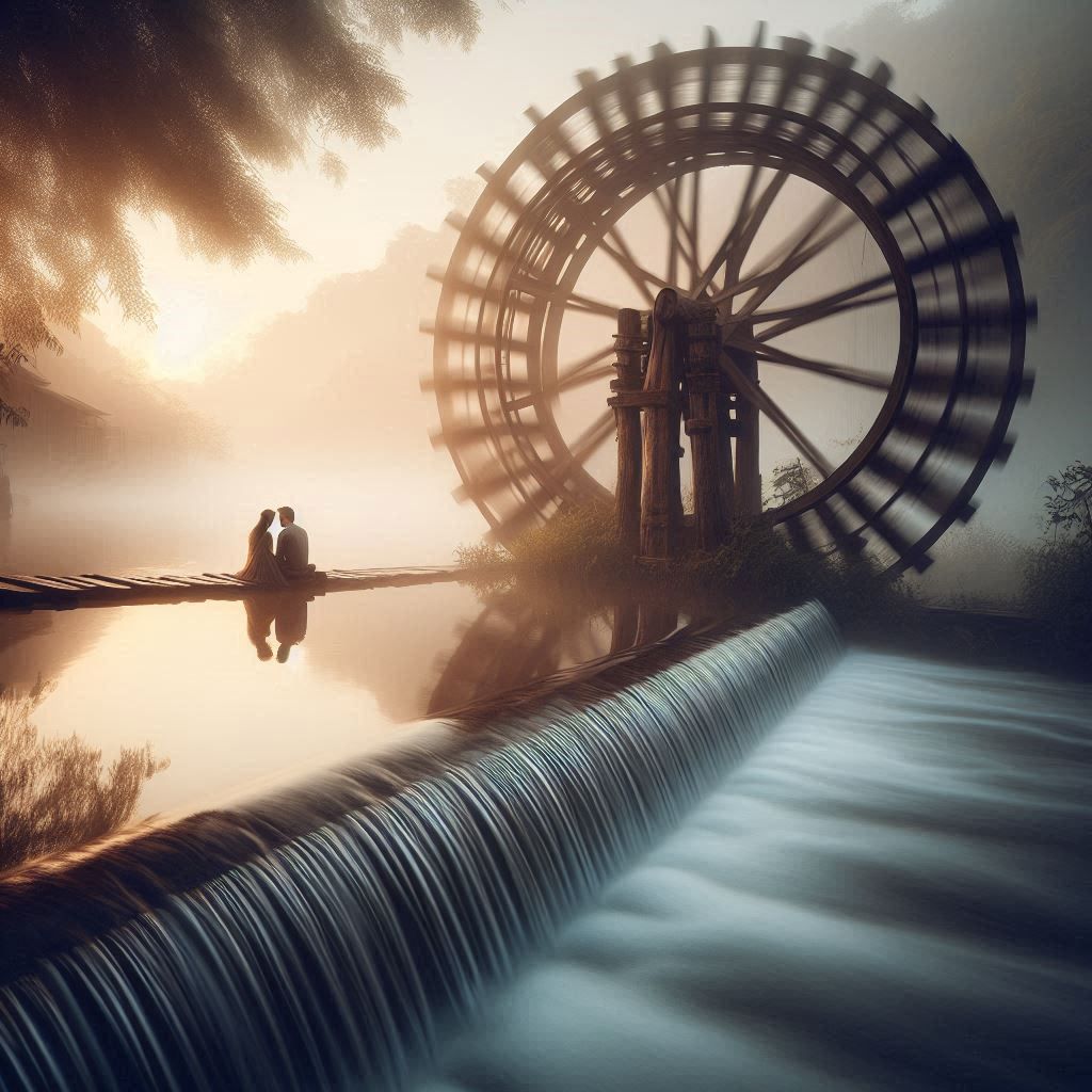 Savoring a moment on the water wheel of life
