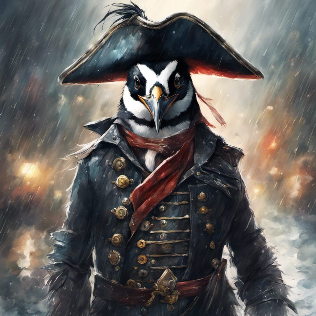 Hardcore penguin capn  by @Artestetic