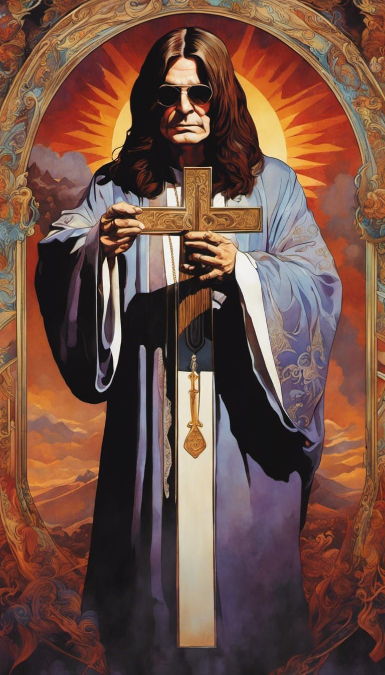 why does ozzy osbourne wear a cross necklace
