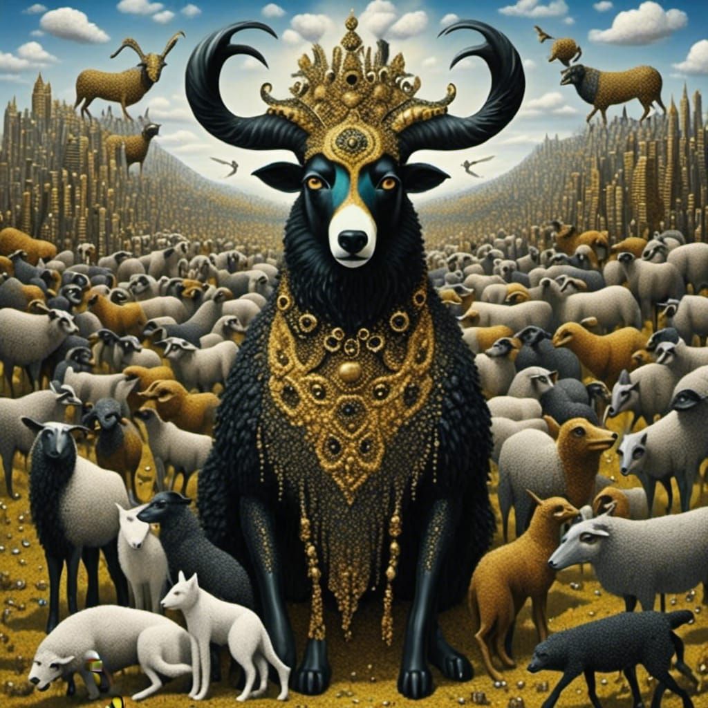 <lora:Golden Emperor:1.0> You’re in the world of wolves and we welcome all you sheep