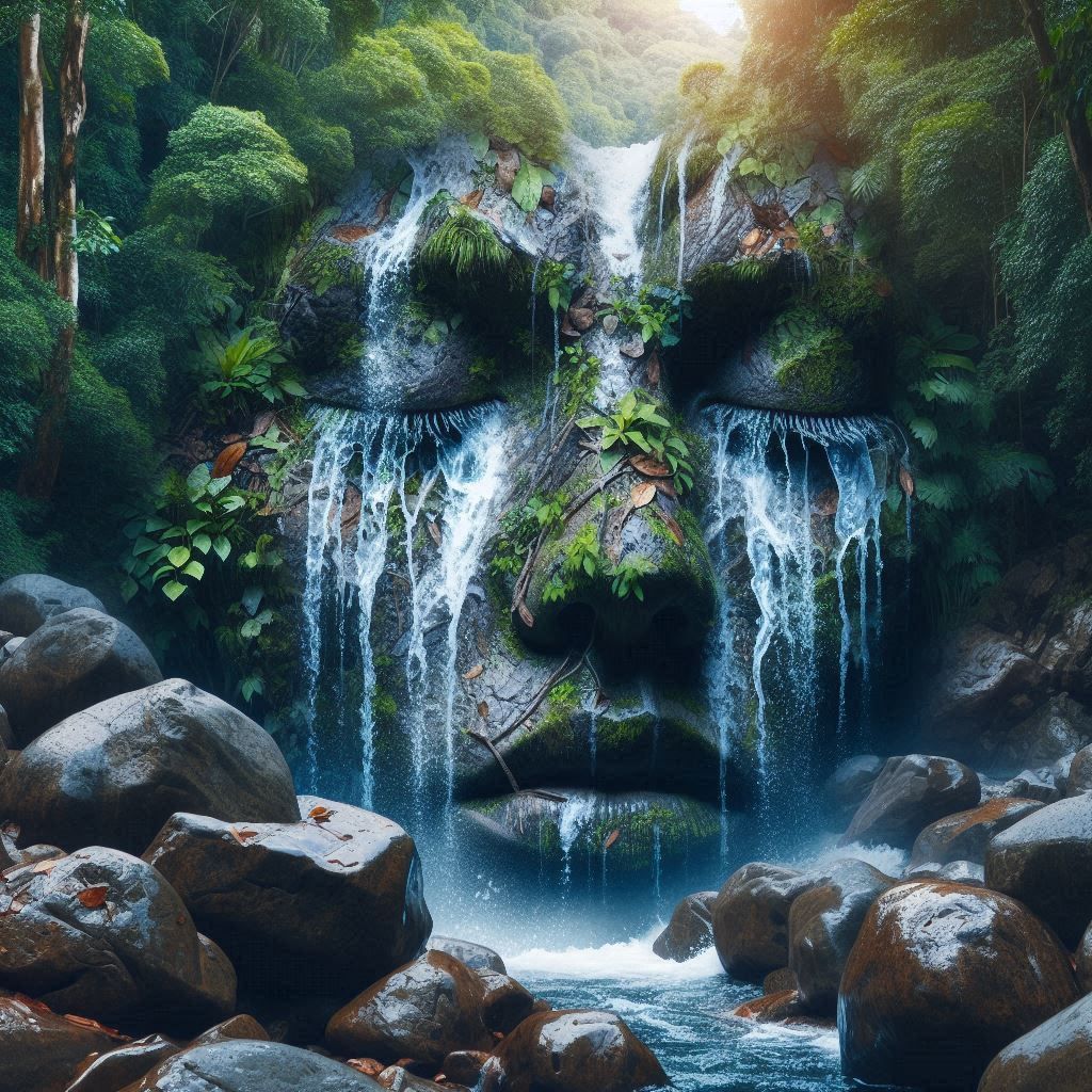 double exposure beautiful fantasy portrait landscape..