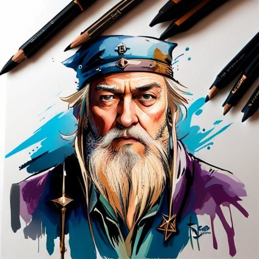 dumbledore  by @Lady on Fire