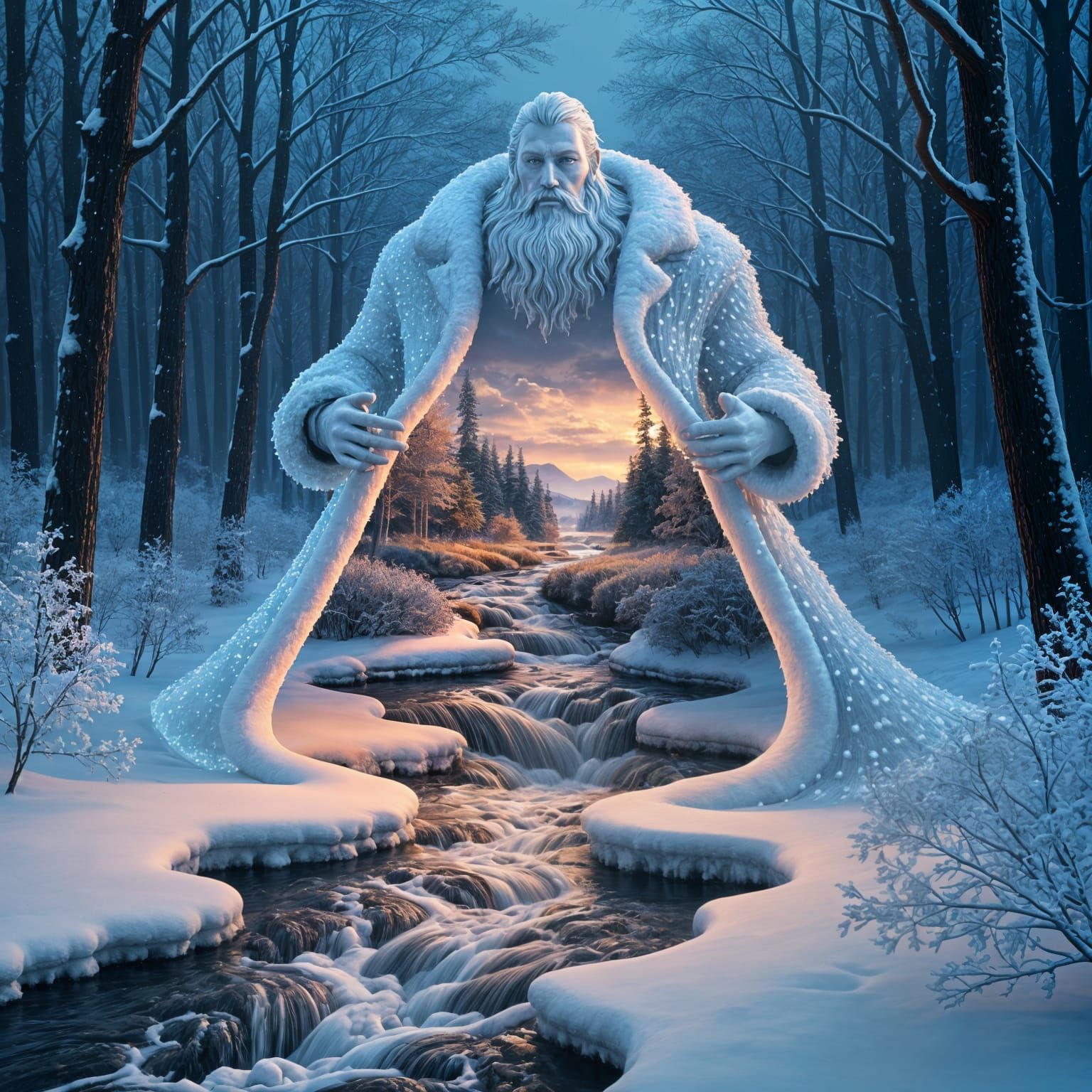 Ethereal God Reveals Vibrant Spring Landscape