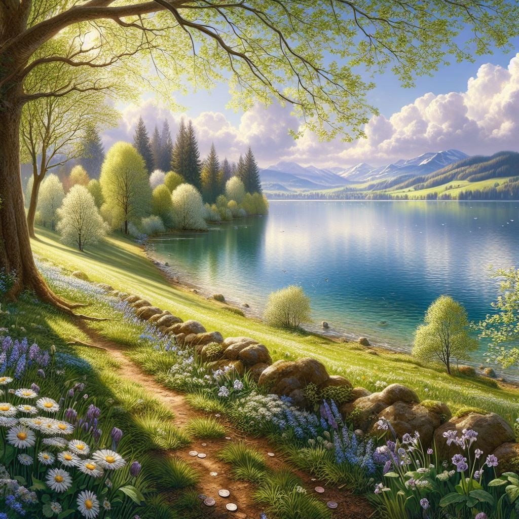 spring at the lake 2