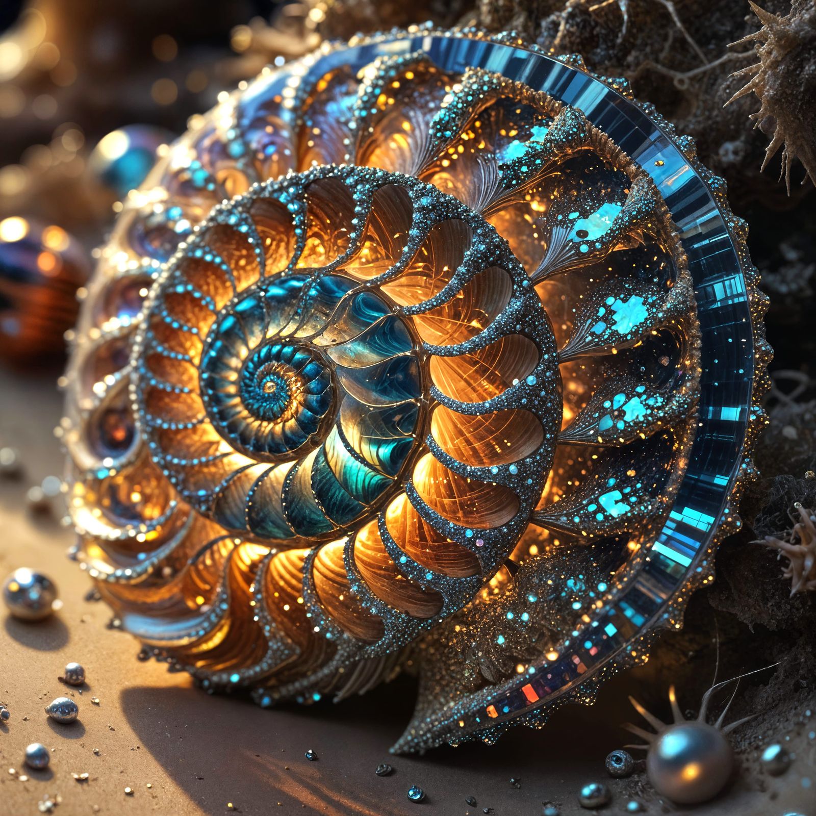 Fractal Glow of the Nautilus  by @APOLLO