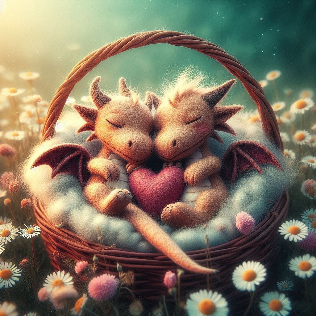 Felt Friends in a basket